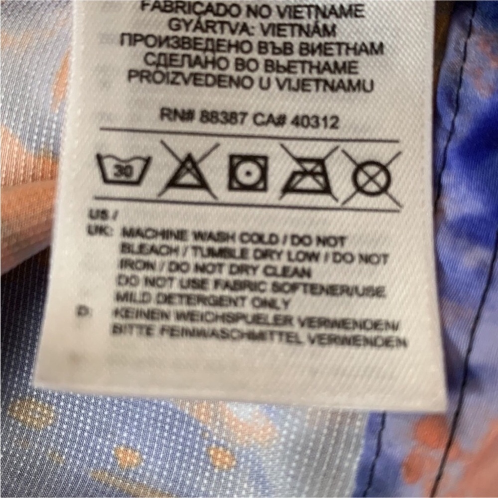 Adidas multicolor / watercolor print athletic hoodie jacket Size Small - Picture 11 of 12